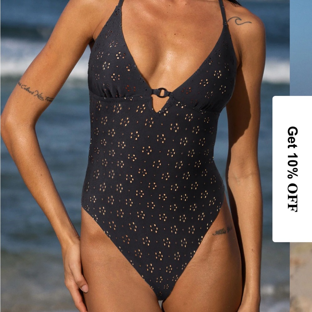 Elegant Black One-Piece Swimsuit
